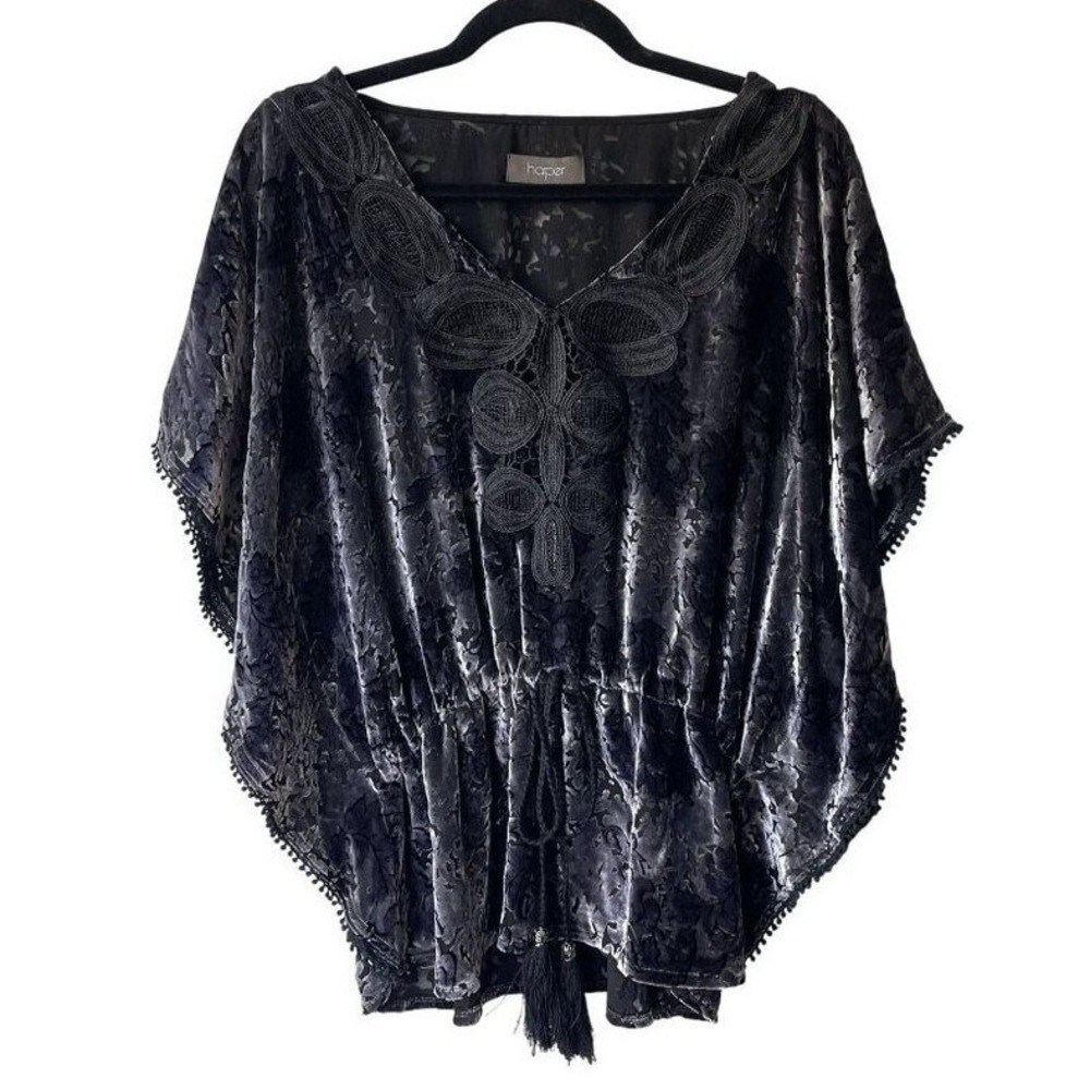 Harper Silk Velvet‎ Burnout Fairy Grunge Top Size S NWT Witchy Whimsigoth